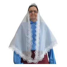 Véu Ccb Renda Média Laços Com Porta Véu Cor Redondo- Bico Foto mini 3