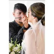 Véu Mantilha Noiva Longo 3 Metros Com Pérolas Vp14 Cor Branco Foto mini 4