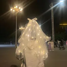 Véu Noiva Led Despedida Solteiro Fantasia Carnaval Casamento Cor Branco Foto mini 4