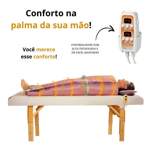 Vibro Manta Térmica Digital Corpo Int Bivolt Termoterapia Biotherm Foto 1