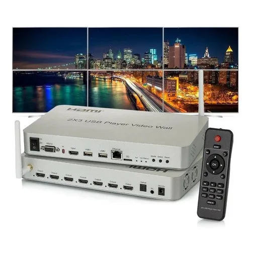 Vídeo Wall 2x3 Usb Hdmi 6 Telas Monitores 4k 60hz Foto 1