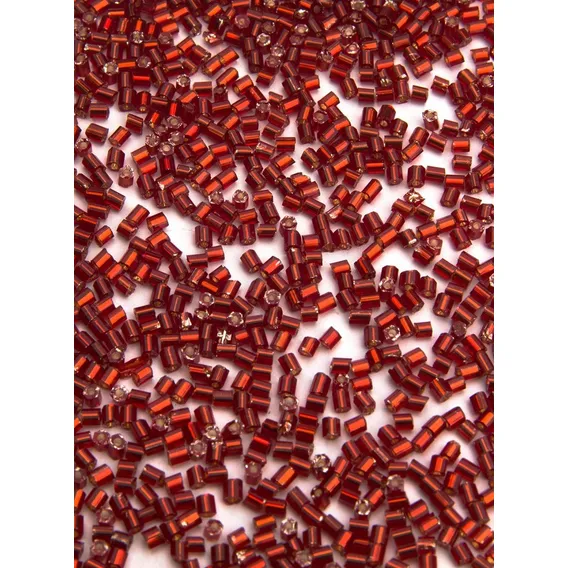 Vidrilho - Pacote Com 500g Cor Vermelho Escuro Metalizado Diâmetro 2 Mm Foto 1