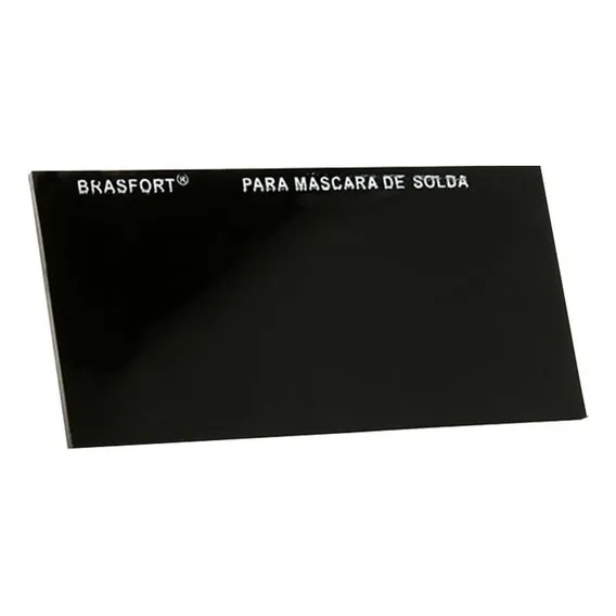 Vidro Retangular Escuro Brasfort Para Mascara De Solda Foto 1