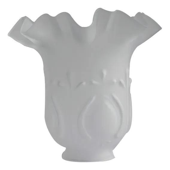 Vidro Tulipa Rei Fosco Lustre Luminaria Abajur Bocal 5,5cm Foto 1