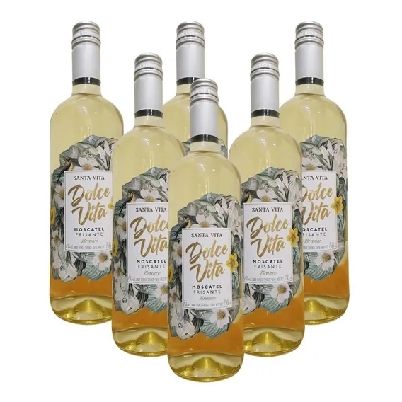 Vinho Branco Moscatel Frisante Suave Dolce Santa Vita Kitc/6 Foto 1