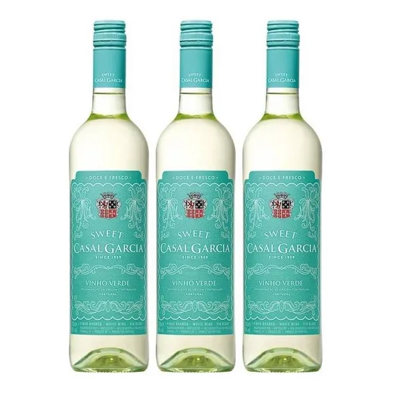 Vinho Casal Garcia Sweet Branco Suave 750ml 03 Unidades Foto 1