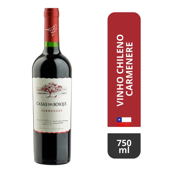 Vinho Casas Del Bosque Reserva Carmenere 750ml Foto 1