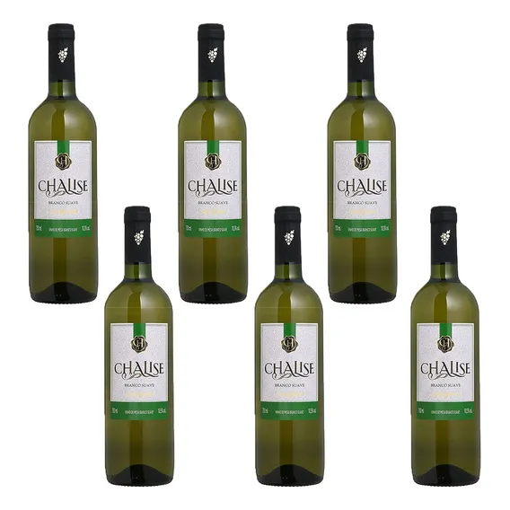 Vinho Chalise Branco Suave Serra Gaúcha 750ml Caixa 6un Foto 1