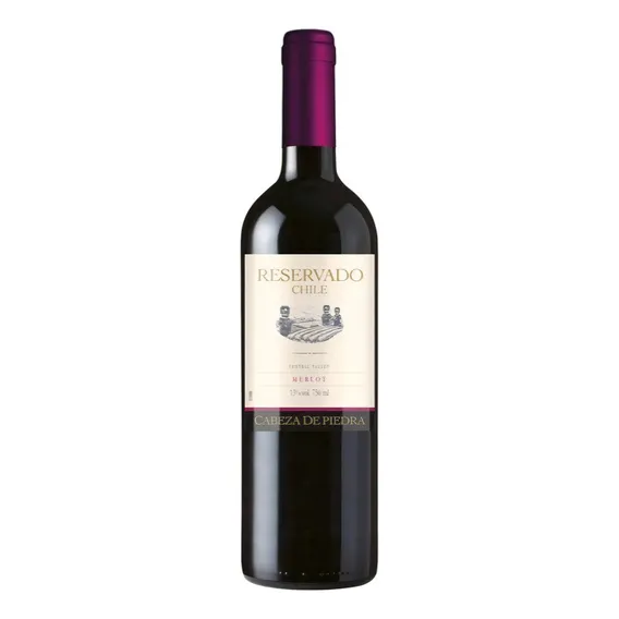 Vinho Chileno Reservado Cabeza De Piedra Merlot 750 Foto 1