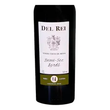 Vinho De Mesa Tinto Demi-sec Del Rei Bord么 1 Litro Brasil Rs Foto mini 3