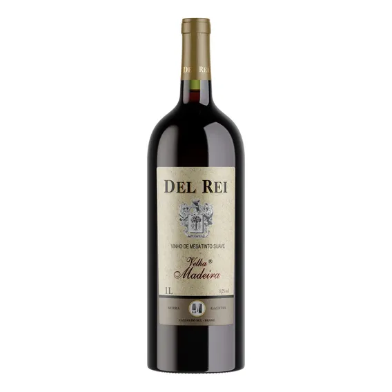 Vinho De Mesa Tinto Suave Velha Madeira Del Rei 1 Litro Foto 1