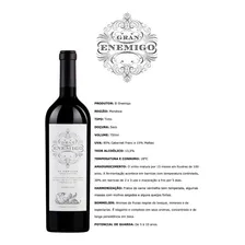 Vinho Gran Enemigo El Cepillo Cabernet Franc 750ml Foto mini 3