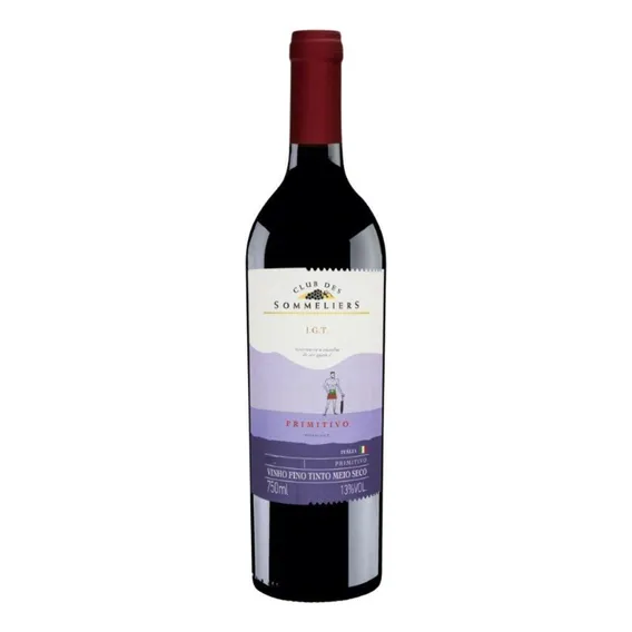 Vinho Italiano Tinto Primitivo Puglia Igt 750ml Foto 1