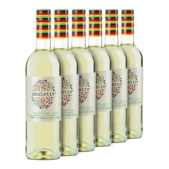 Vinho Mosketto Branco Frisante Italia Cx 06 Grf 750 Foto 1