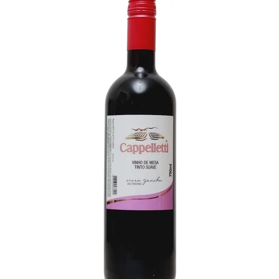Vinho Nacional Tinto Suave 750ml Cappelletti Foto 1