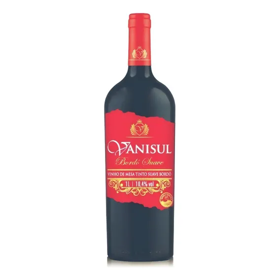 Vinho Tinto Bord么 Suave Vanisul 1lt Foto 1