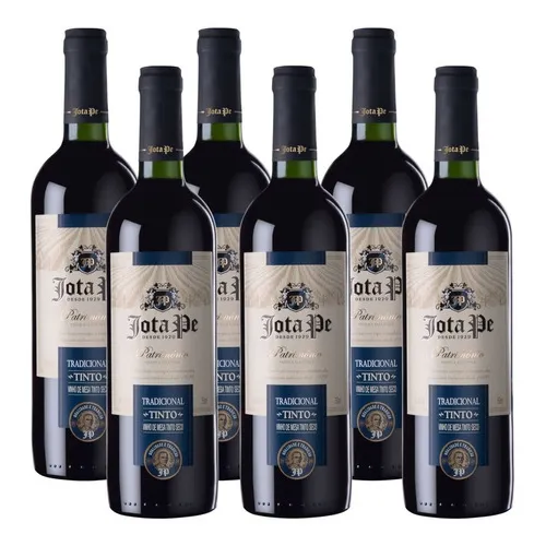 Vinho Tinto Seco Jota Pe 750ml Kit 6 Nacional Foto 1