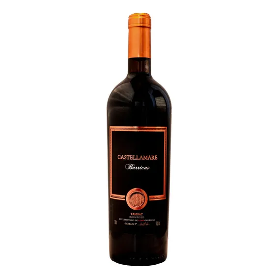 Vinho Tinto Seco Tannat Barricas 750ml Castellamare 2022 Bom Foto 1