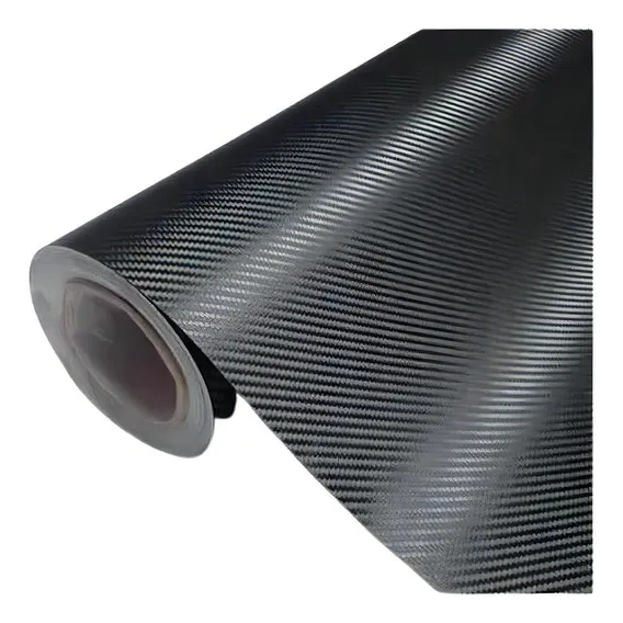 Vinil Adesivo Envelopamento Fibra Carbono Preto - 1m X 20cm Foto 1