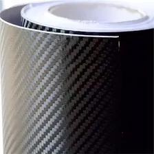 Vinil Adesivo Envelopamento Fibra Carbono Preto - 1m X 40cm Foto mini  2