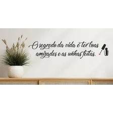 Vinil Foscauto Adesivos Adesivo o Segredo da Vida cor preto com desenho de frase esmalteria en folha Foto mini 2