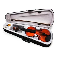 Violino Acustico 4/4 Completo Luxo Arco Madeira Breu Foto mini 4