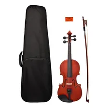 Violino Acustico 4/4 Completo Luxo Arco Madeira Breu Foto mini  3