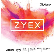 Violino Daddario Zyex médio 4/4 prateado com cordas Dz310s4/4m Foto mini 1
