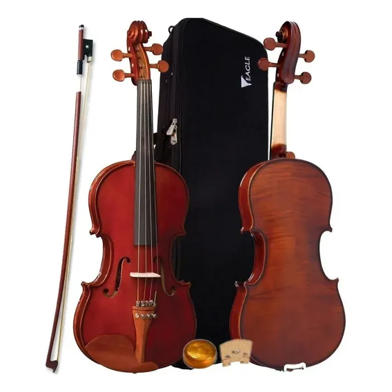 Violino Eagle Ve 441 4/4 Estudante + Arco + Estojo + Breu Cor Marrom-claro Foto 1