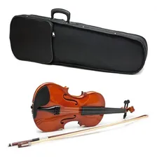 Violino Iniciante ¼ Acustico Com Estojo Breu Adulto Infantil Foto mini 1