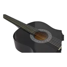 Violão Acústico Clássico 6 Cordas Nylon Cor Preto Foto mini 3