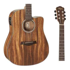 Violão Hofma Hmf280 Elétrico Folk Satin Natural Foto mini 4