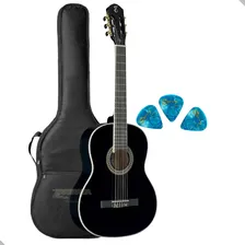 Violão Nylon Non-cutaway Okoume Spruce Preto Foto mini 1