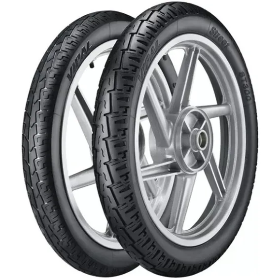Vipal St300 Par Pneu Bis Biz Pop 80/100-14 + 60/100-17 Foto 1