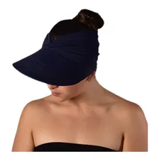 Viseira azul marinho com turbante Foto mini 1