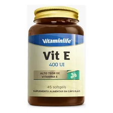 Vit E 400ui Alto Teor De Vitamina E - 45 Caps - Vitaminlife Sabor Sem Sabor Foto mini 1