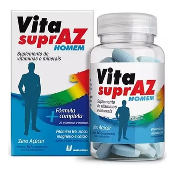 Vita Supraz Homem Com 60 Comprimidos Vitaminas Minerais Sabor Without flavor Foto 1