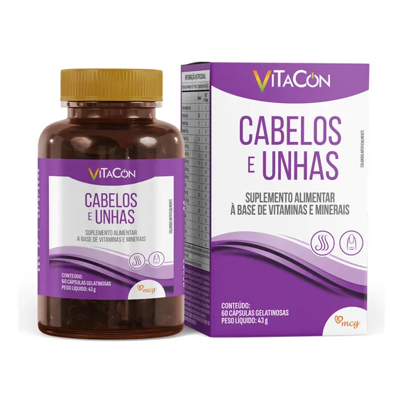Vitacon Cabelos E Unhas (60 Caps) Foto 1