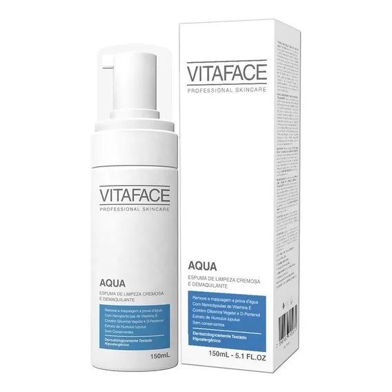 Vitaface Aqua Espuma De Limpeza Cremosa E Demaquilante Foto 1
