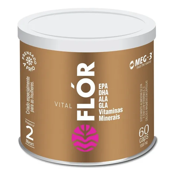 Vital Flor Óleo de Peixe Borragem e Linhaça 60 Cápsulas Vital Atman Sem sabor Foto 1