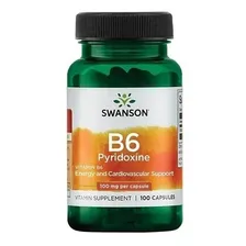 Vitamina B6 Piridoxina 100mg 100 cápsulas! Foto mini 1