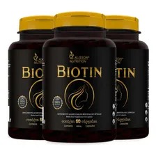 Vitamina B7 Biotina 3x60 Cápsulas Biotin - Alisson Nutrition Sabor Sem Sabor Foto  mini 1