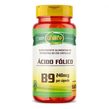 Vitamina B9 Acido F贸lico 60 Capsulas 500mg - Unilife Foto mini 1