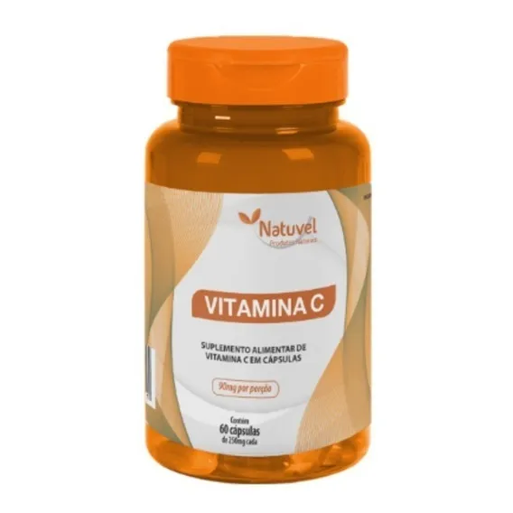 Vitamina C 250mg Natuvel 60 Cápsulas - Imunidade Foto 1