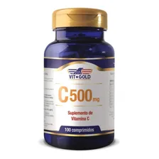 Vitamina C 500mg Vitgold 100 Comp Sabor Sem Sabor Foto mini 1