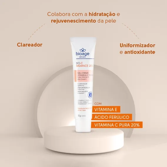 Vitamina C Radiance 20% Creme Clareador Facial Bioage 30g Tipo de pele Todos Foto 1