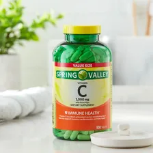 Vitamina C + Rose Hips Spring Valley 1000mg - 500 Tabletes Foto mini 2