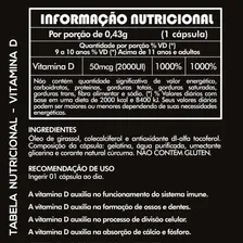 Vitamina D 2000ui 60 Cápsulas Alta Concentração Vitamina D Foto mini 2
