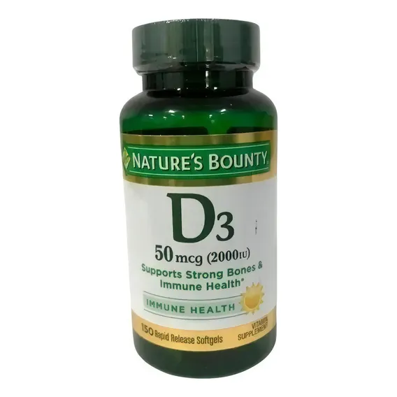 Vitamina D3 2000iu 150 Softgels Nature's Bounty Eua Foto 1