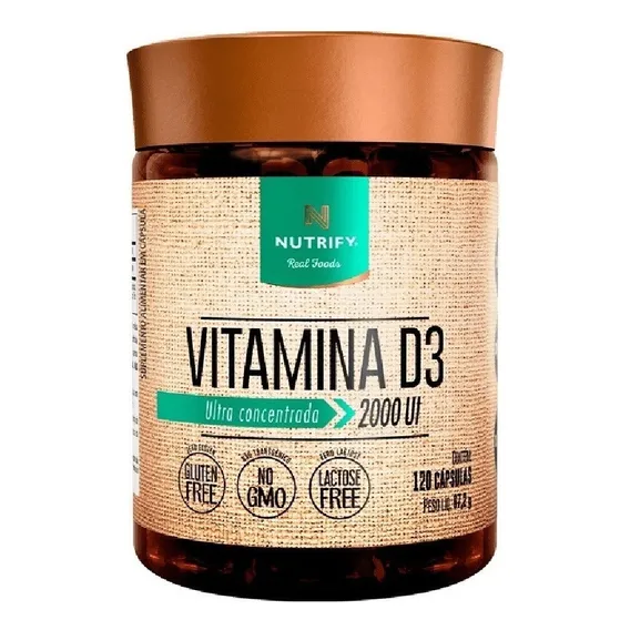 Vitamina D3 2000ui 120 Cápsulas Nutrify Foto 1